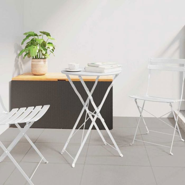 Table bistro - VIDAXL - 42002962 - Pliable - Acier revêtu de poudre - Diamètre 50 cm