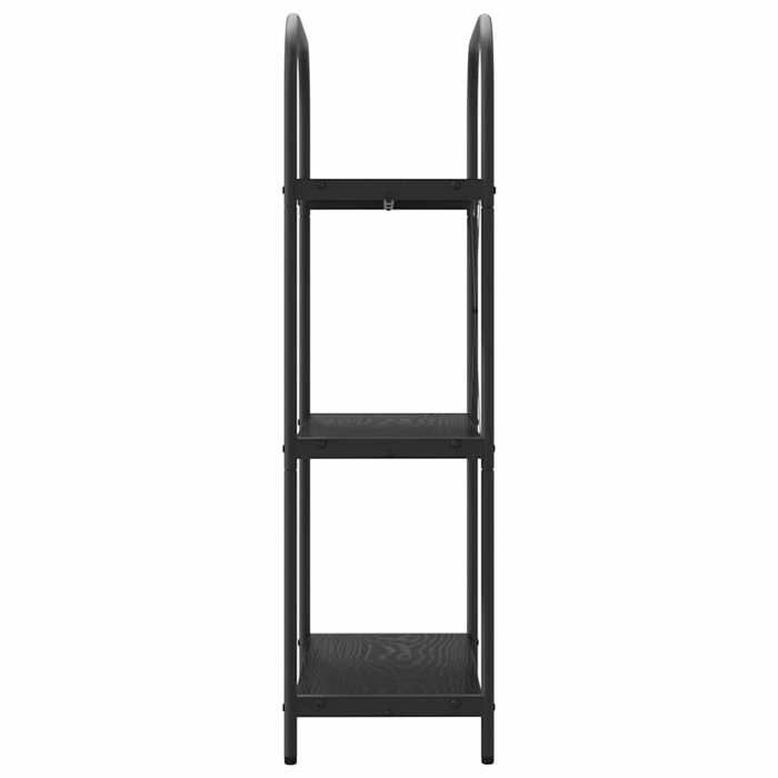 Bibliothèque SOLOMOON CHIC Étagère à livres - Pour salon - Chêne noir 60x30x109 cm Bois dingénierie BB383