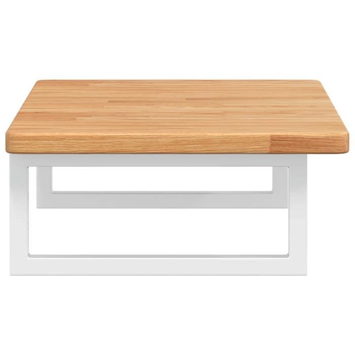 Moderne Étagère de vasque murale Solomoon Accessoire de meuble acier et bois de chêne massif 80x40x2.5 cm MM45