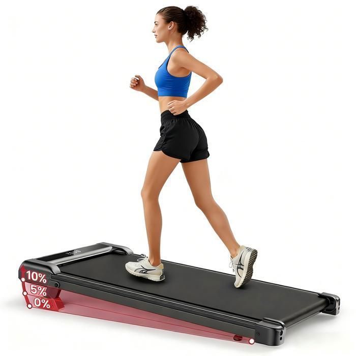 bigzzia Tapis de marche avec inclinaison, tapis de course portable sous le bureau 8 km/h bigzzia Tapis de marche avec inclinaison, tapis de course portable sous le bureau 8 km/h