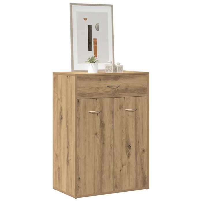 (SOLDES Février) Armoire à chaussures - Commode/cabinet couloir - avec étagères réglables - chêne artisanal bois dingénierie 2_5573