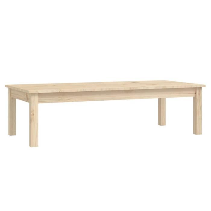 En PromotionTable basse(1 PC) - SHIELD - Support 30 kg - table du canapé - 110x50x30 cm Bois massif de pin T58997