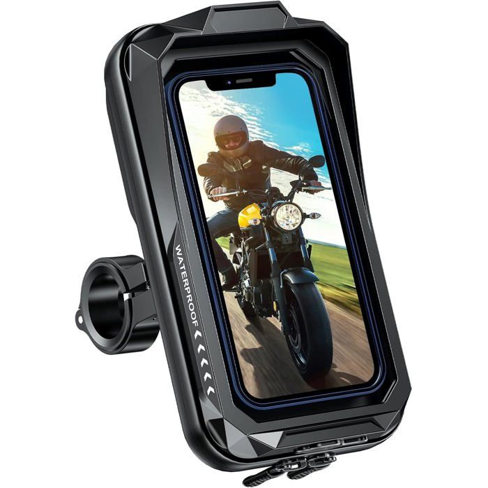 Support téléphone moto BTNEEU 360° étanche - anti-vibration écran tactile pour écrans 47-70 pouces