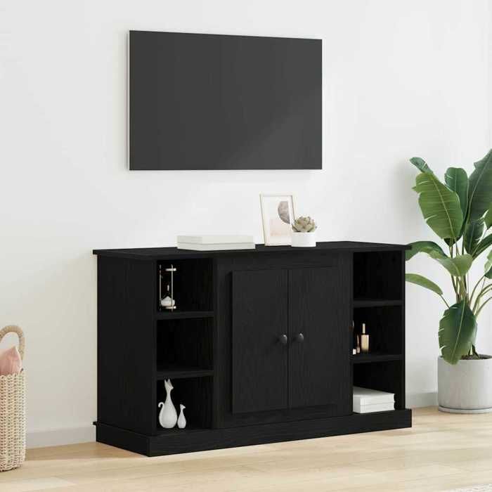 Buffet - Bahut/Commode couloir Noir Magnifique Buffet Chêne noir 100x355x60cm - bois dingénierie CL2996574