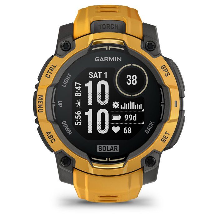 Montre GPS avec bracelet Garmin Instinct® 3 Solar Jaune 345 mm