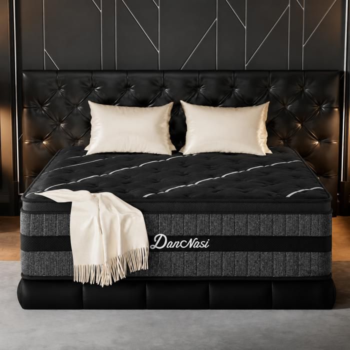 DANNASI Matelas 140x190 Mousse A Mémoire 28cmParfait Soutien Haute Resilience Ultra Respirante Fermeté Moyenne Certifié Oeko-TEX