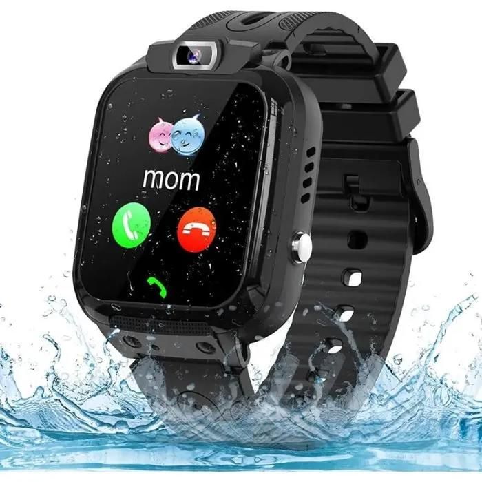 Montre Connectée Enfant - GPS Tracker Montre Intelligente avec Téléphone SOS Réveil - Noir Montre Connectée Enfant - GPS Tracker Montre Intelligente avec Téléphone SOS Réveil - Noir