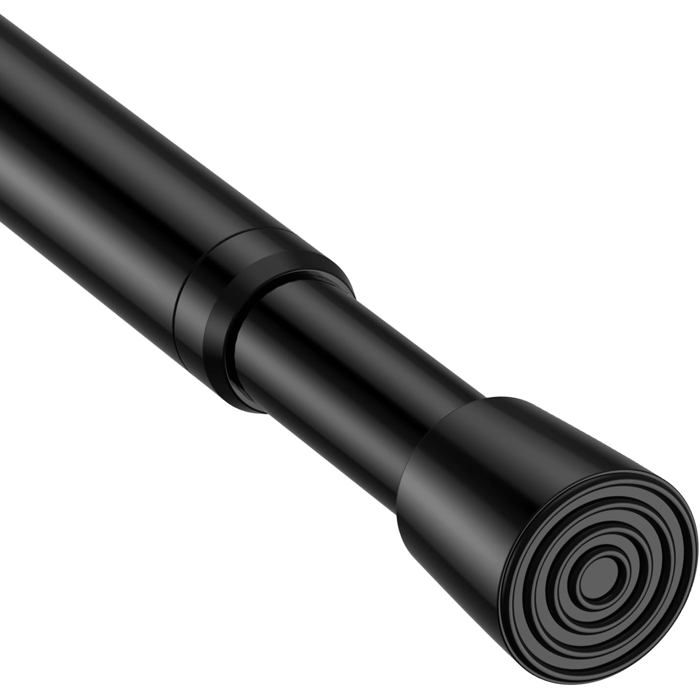 Tringle À Rideaux Extensible Et Réglable À Ressort Sans Perçage-82 À 150 Cm-Noir