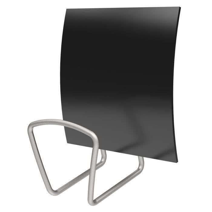 ALBA Patère magnétique carrée - Noir - 13,7 cm