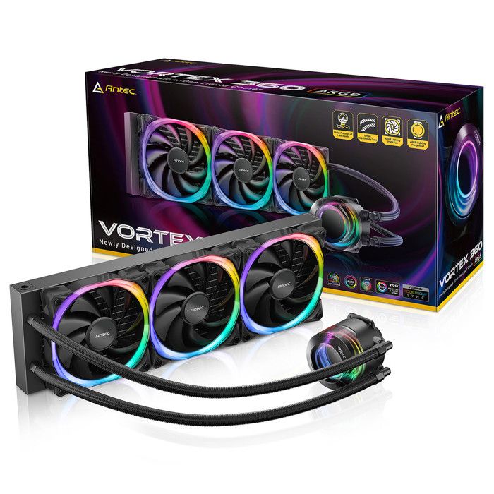 Kit de watercooling AIO - Antec - Vortex RGB - 360mm - Noir - Compatible LGA1150