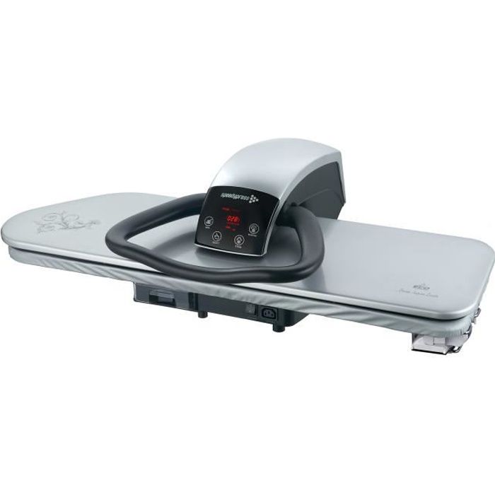 Presse à Repasser Vapeur 101HD Professionnelle 101cm - Argent (+ Fer à Repasser, Filtre d'Eau, Housse de Rechange et Mousse GRATUIT)