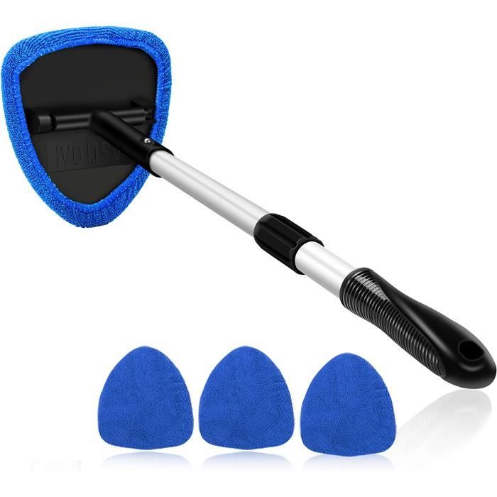 Nettoyant Pare-Brise Voiture ZIGefofo - Brosse Microfibre Rotative 180° - Poignée Télescopique 22-36cm - Kit Lavage Intérieur/Extérieur