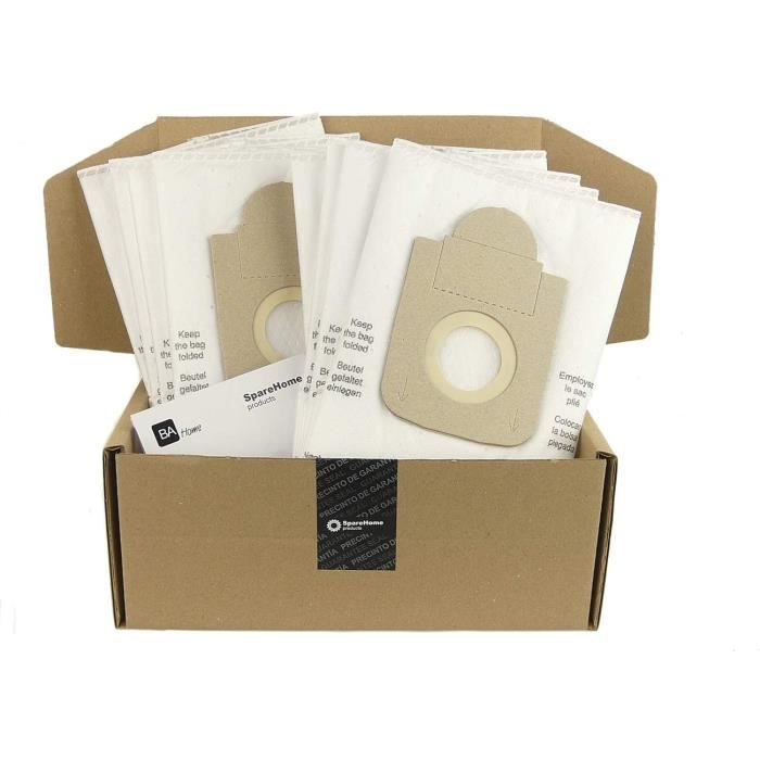 Spare Home Lot de 10 sacs haute performance pour aspirateur
