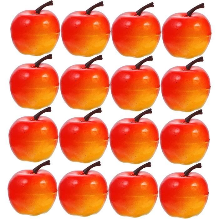 Fausses Pommes Miniatures Décoratives – Lot De 20 – Environ 3,5 Cm – Rouge Vif – Parfaites Pour Noël, Couronnes Et Photos