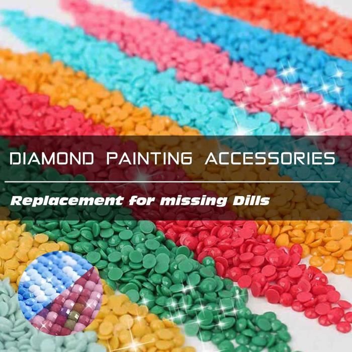 Carsilers Diamond Painting Perles Carré 402,Accessoires de Peinture Diamant Rechange pour Forets Manquants,Drills de Rechange pour Pierres Précieuses, Perles à Broder,3500 Pièces
