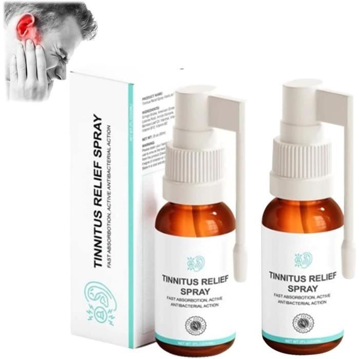 2 Pièces Spray Anti-acouphènes | Soulagement des Acouphènes pour Les Bourdonnements D'oreilles.