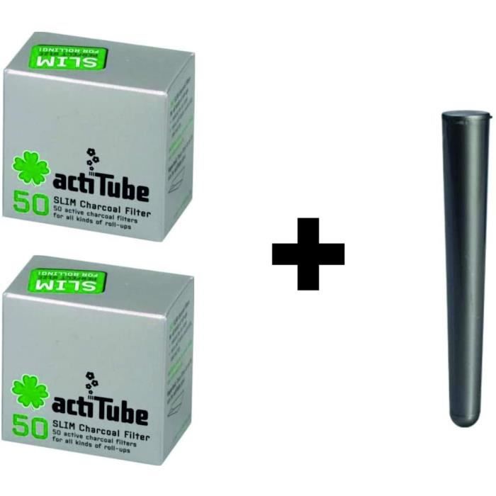 Avec étui 8x50 Kit de filtres à charbon actif Slim 7,1 mm actiTube 400 
