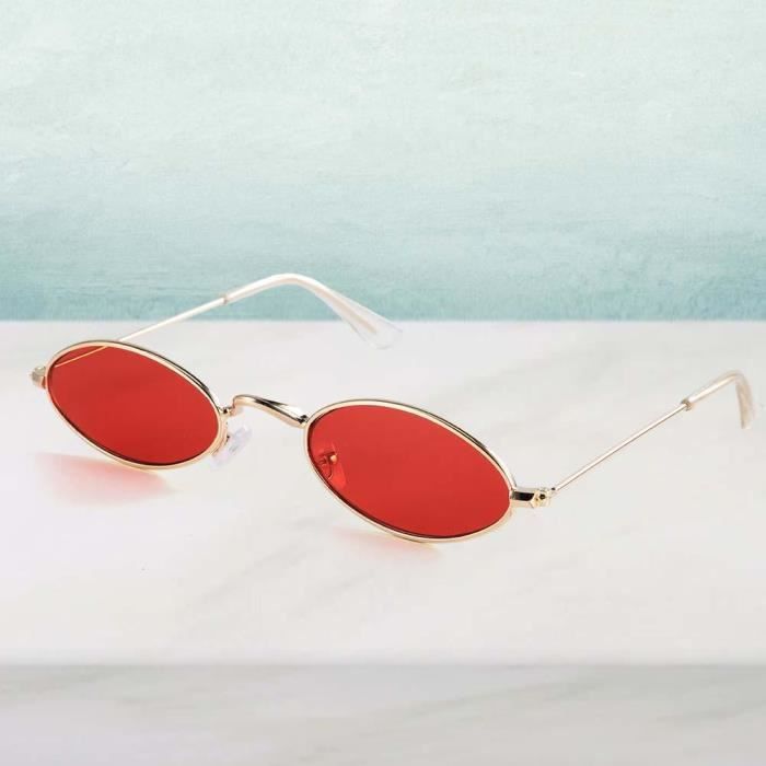 BEL Lunettes de soleil ovales de style vintage Lunettes de soleil a verres transparents pour femmes rouge Achat Vente lunettes de soleil Mixte Adulte Cdiscount