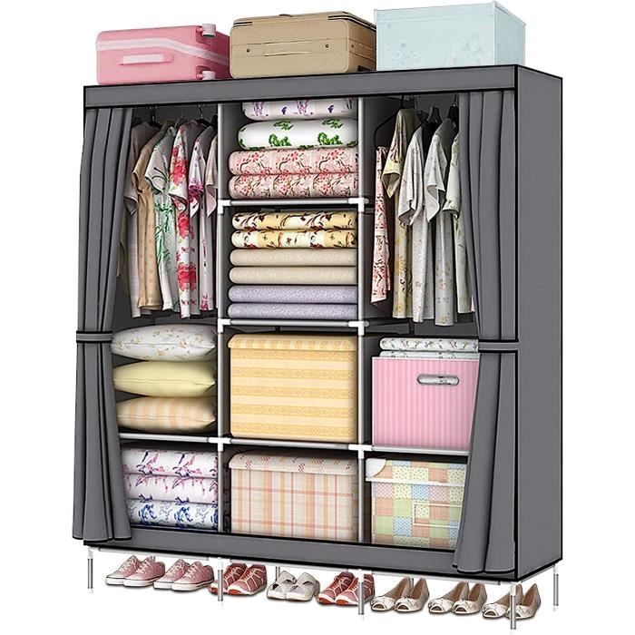 Grande armoire en tissu pour meubles de chambre à coucher, armoire de