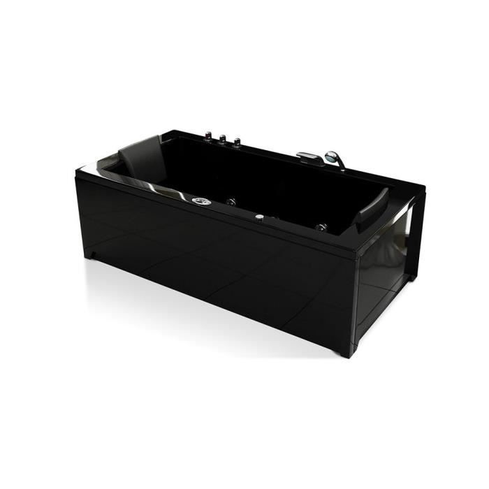 Baignoire Spa Jacuzzi Guyane Rectangle Noire Cdiscount Jardin