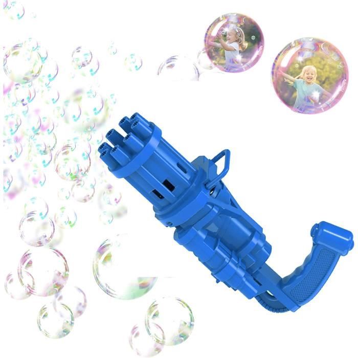 Relaxdays Pistolet à Bulles LED – 14,5 Cm – Avec Piles Et Liquide Inclus – Pour Anniversaire Et Fêtes, Dès 3 Ans