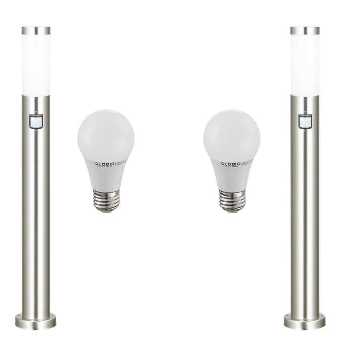 2 X Lampadaire Del Luminaire Sur Pied Lampe Led Espace Exterieure Acier Inoxydable Ip44 Eclairage Achat Vente 2 X Lampadaire Del Luminaire Cdiscount