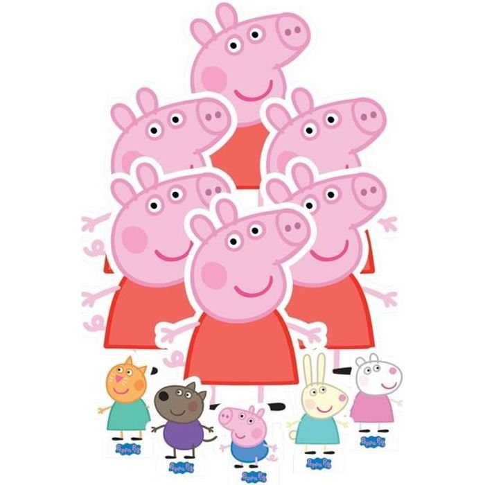 Mini Figurines En Carton Peppa Pig Pour Anniversaire Cm Cdiscount Jeux Jouets
