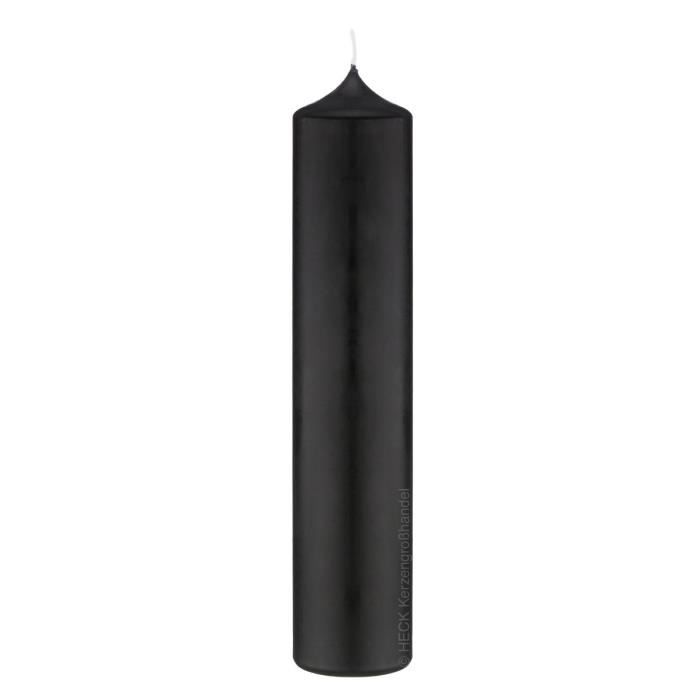 Bougies pilier bougie noire rainurée 70/90mm 4pcs