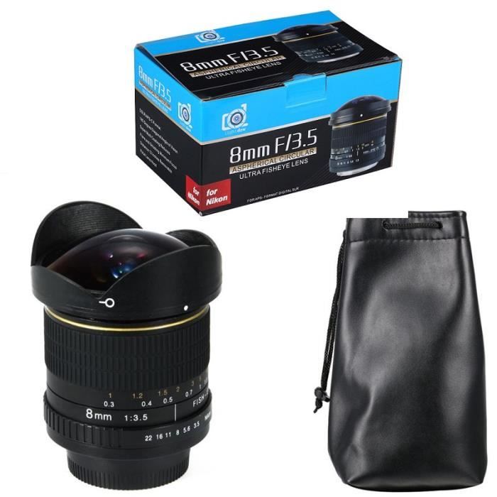 Lentille Fisheye Ultra Grand Angle 8mm F 3 5 Pour Appareil Photo