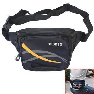 Sac Sacoche Banane Nylon Pochette Ventre Pr Camping Sports Voyage Accessoires - Noir - Adulte 