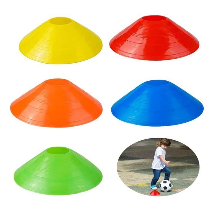 20 cônes de football d'entraînement de vitesse et d'agilité pour  l'entraînement de football et de basket-ball - Cdiscount