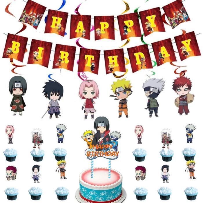 Statue Cysj Naruto Theme Fete Ensemble Japonais Anime Joyeux Anniversaire Banniere Ballon Gateau Carte Combinaison Fete Cdiscount Maison