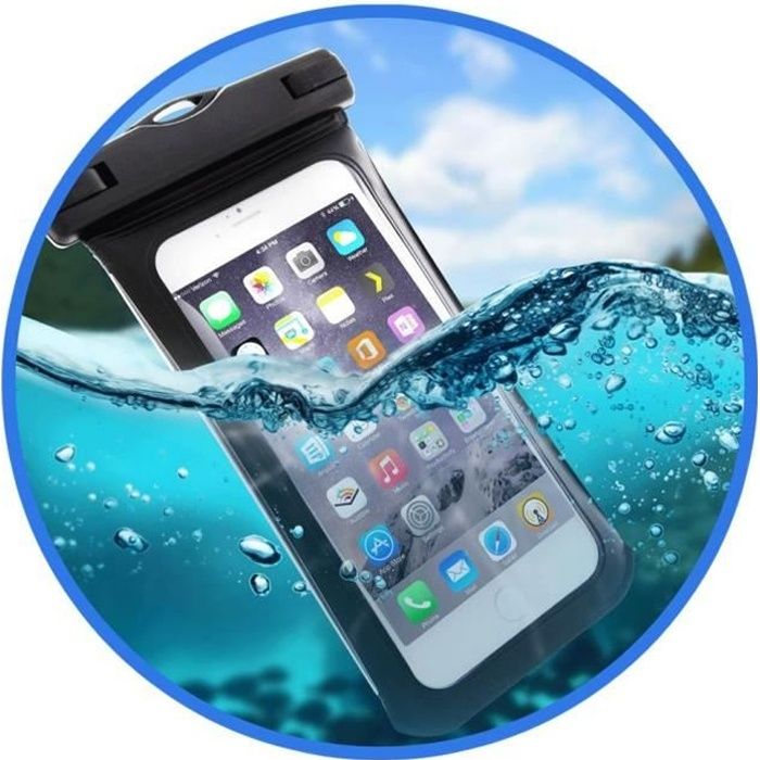 Turquoise Sovica Pochette Etanche téléphone Universelle valable pour Les Smartphones jusquà 6,8 écran Certificat IPX8 Coque Housse Etui Etanche Waterproof Case