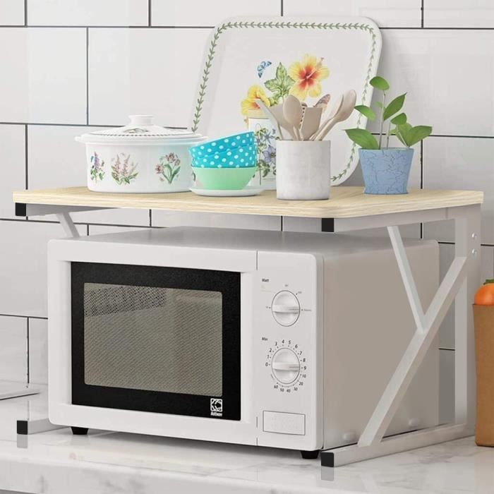 Étagère de rangement pour cuisine YYIXING® - Blanc - Métal - Contemporain - Design - 54 x 34.5 x 35cm