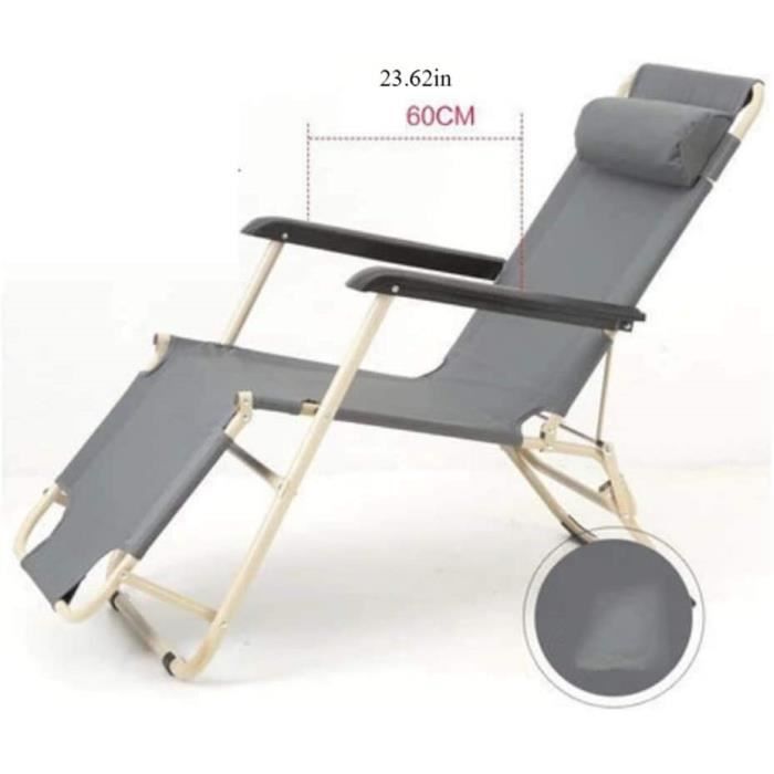 Lit Pliant Camping - Chaise Longue Portable - Transat Avec Parasol - Support Gobelet - Pour Plage, Jardin, Piscine