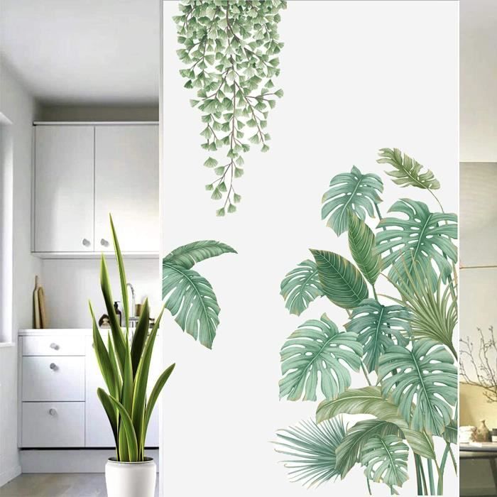Autocollant mural plante verte,sticker mural plante tropicale
