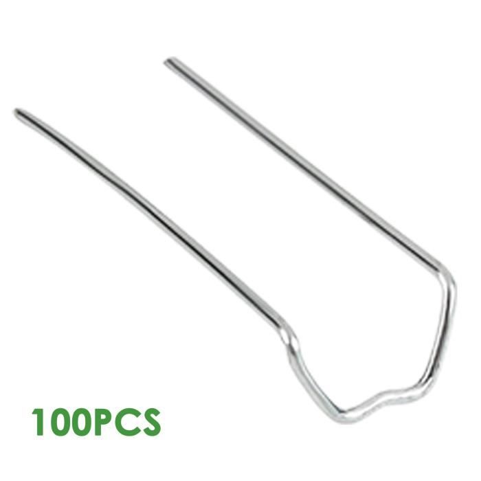 100 épingles De Verdissement En Alliage Zinc - Forme En U/M - 4 Cm - Pour Fixation Plantes, Couronnes, Mousses - Antirouille Et Réutilisables - 9