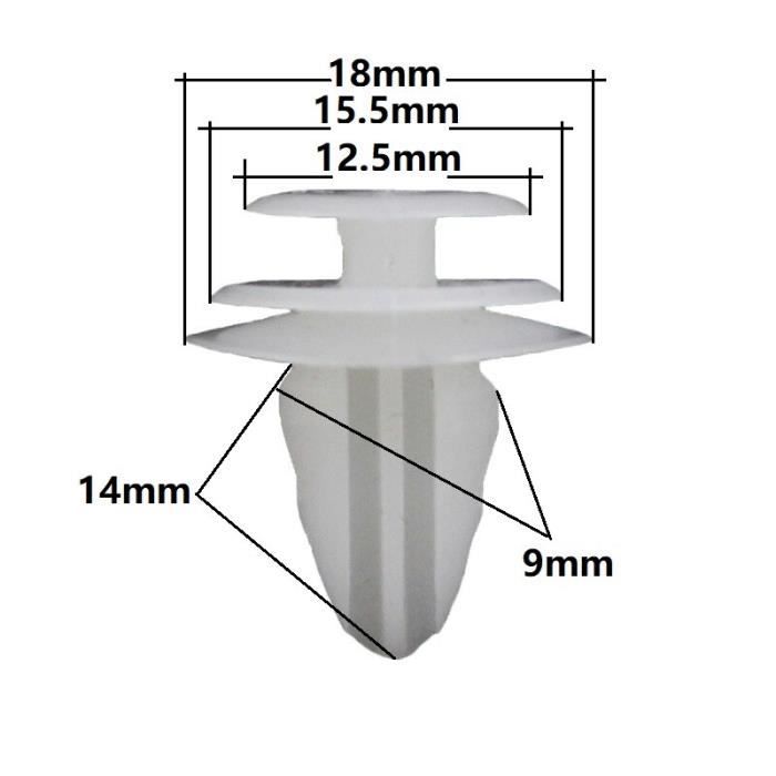 Lot De 10 Clips Fixation Pare-chocs/calandre Pour Chrysler - Neuf Sous Emballage, Marque LST