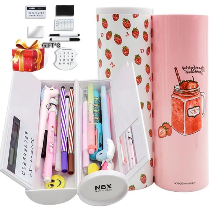 Trousse 2 En 1 En Silicone Souple Motif Chat Noir – Porte-stylo De Bureau Rétractable – Pour école, Bureau, Cadeau