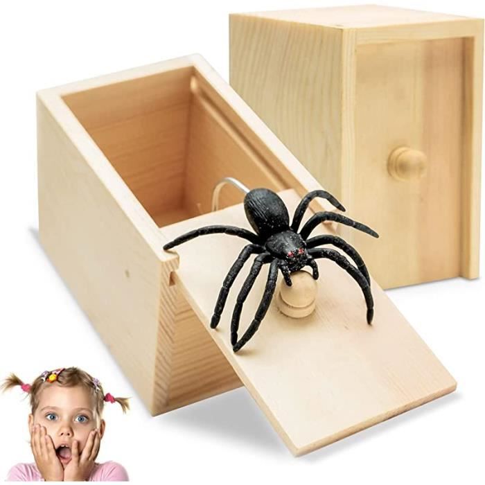 Boîte d'araignée Simulation Fake Spider Box - QQMORA - Jouet de farce pour Halloween et le Boîte d'araignée Simulation Fake Spider Box - QQMORA - Jouet de farce pour Halloween et le