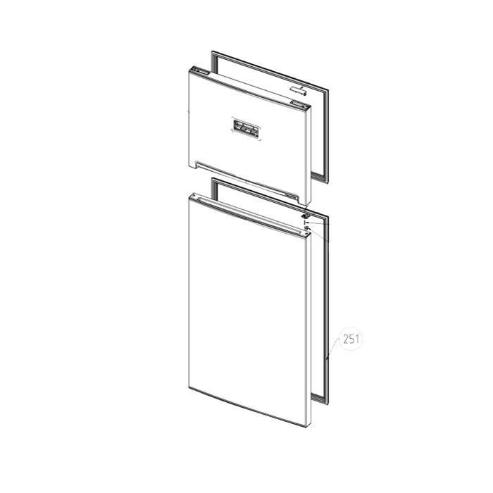 Joint de porte partie réfrigérateur (repère 251) - Réfrigérateur, congélateur - ['BEKO'] (125892)