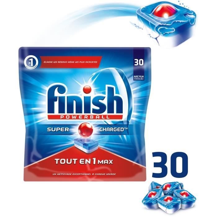 Finish Pastilles Lave-Vaisselle Powerball All in One Max - 100 Tablettes  Lave-Vaisselle, Lot de 2 - Cdiscount Electroménager