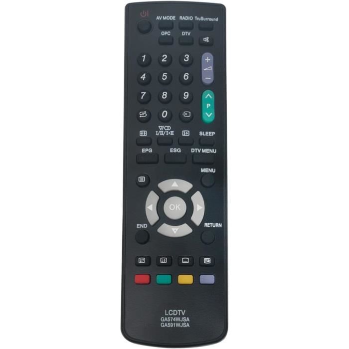 VINABTY Telecomando Universale Di Sostituzione Per TV Sharp Aquos LCD - Modelli GA574WJSA GA591WJSA - Compatibile Con LC-32D44E, LC-37AD5 E Altri