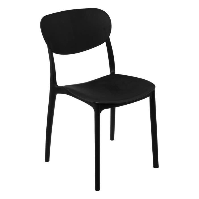5five - chaise emp plast noire plasta