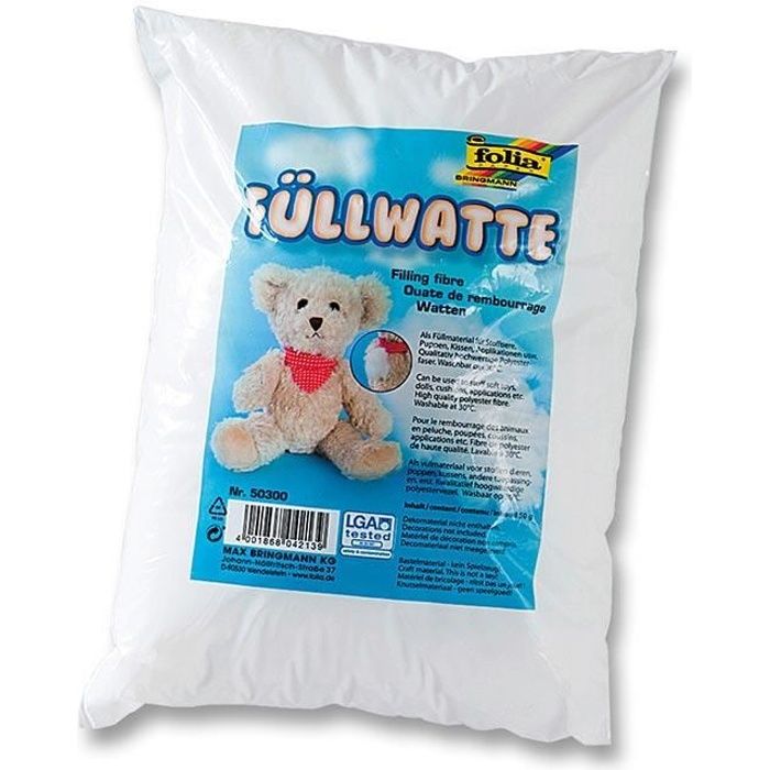 Ouate de rembourrage blanche en synthétique, 1 kg, Lavable jusqu'à 30°C,  Pour Peluche 40cm3 - Unique - Cdiscount Beaux-Arts et Loisirs créatifs