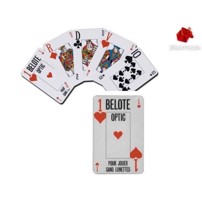 Jeu De Belote Cartes Optique Gros Chiffres Cdiscount Jeux Jouets