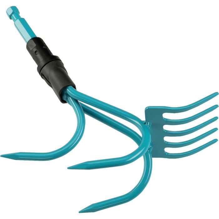 Griffe cultivateur 9 cm GARDENA Combisystem® Acier robuste Griffe et râteau en un seul outil 3165 20