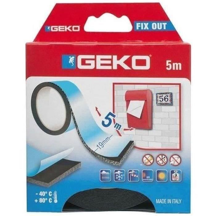 Adhésif double face extérieur - 19 mm x 5 m - noir