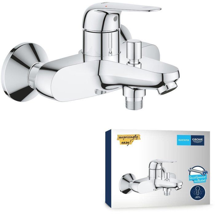 Mitigeur monocommande baindouche GROHE Swift 24335001 Chromé Montage mural apparent