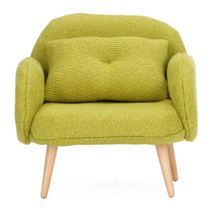 MagiDeal Meubles de canapé de Maison de poupée à l'échelle 1/12 avec Simulation d'accessoires de Fauteuil Miniature d'oreiller pour Enfants, canapé Simple